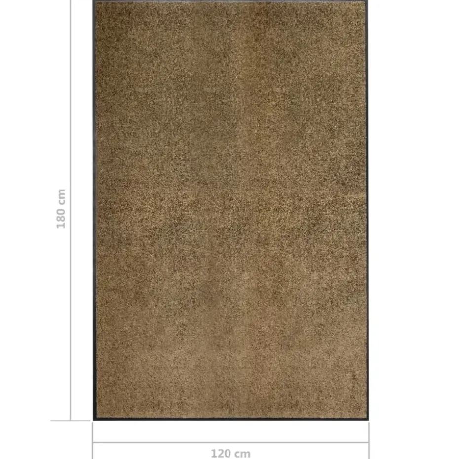 vidaXL - Mat - Bruin - Stof - 120 x 180 cm
