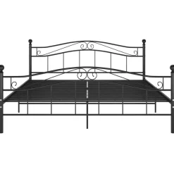 vidaXL - Meatlen bed frame - Zwart - Metaal - 140x200 cm