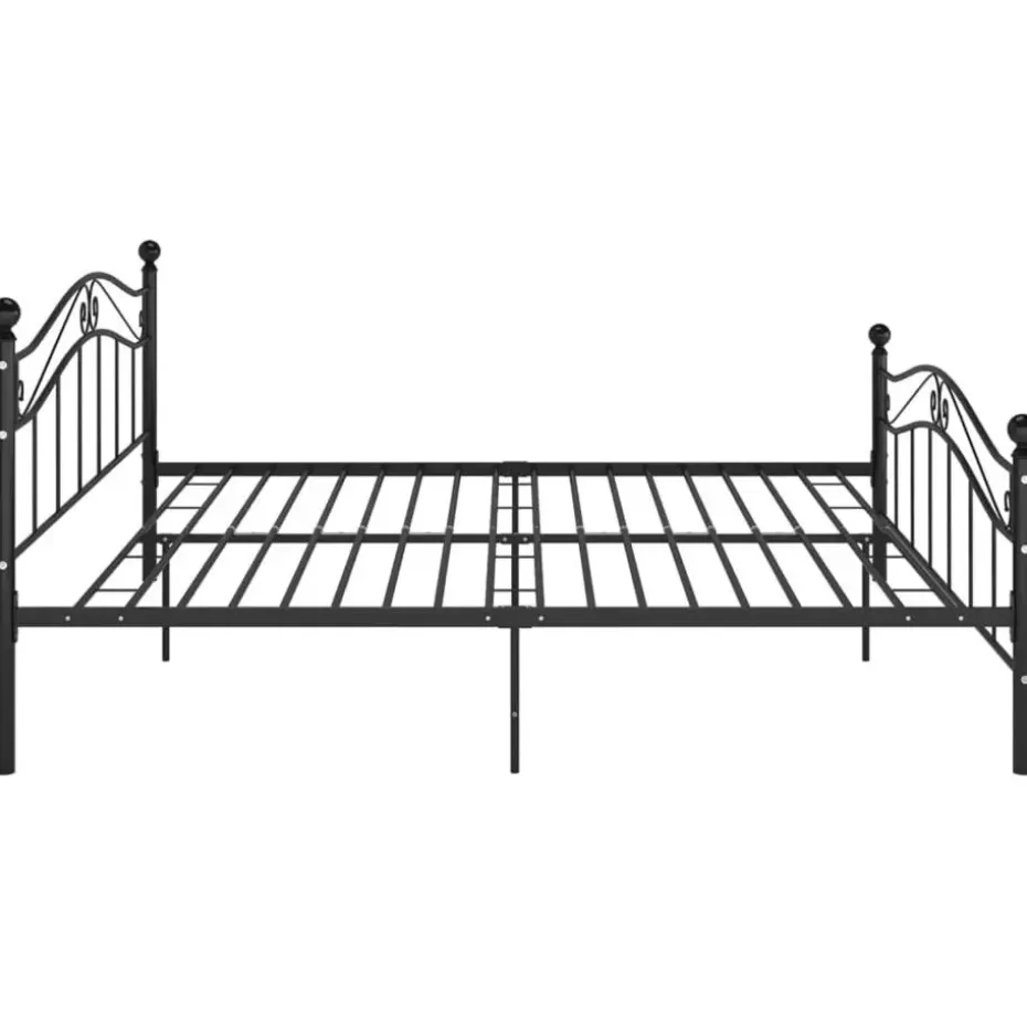 vidaXL - Meatlen bed frame - Zwart - Metaal - 140x200 cm