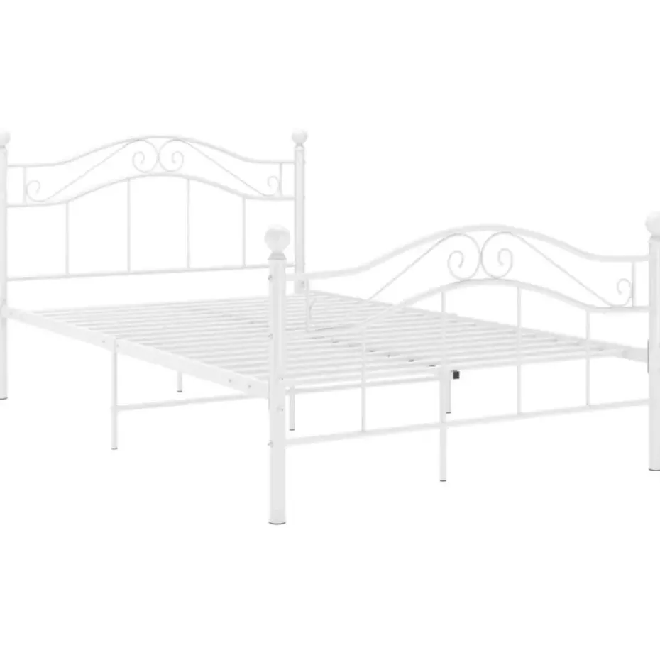vidaXL - Metalen bed frame - Wit - 120x200 cm