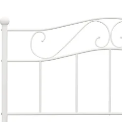 vidaXL - Metalen bed frame met hoofdeinde - Wit - Metaal - 120x200 cm