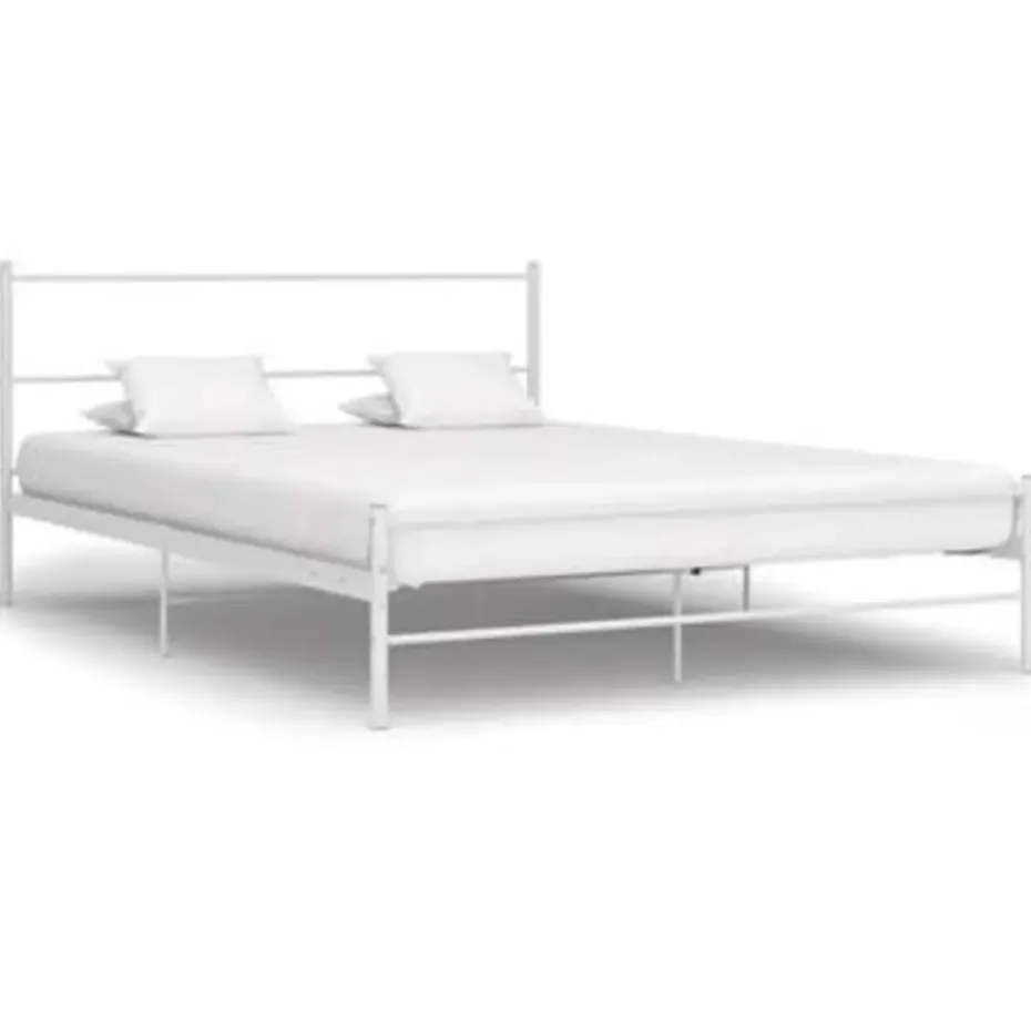 vidaXL - Metalen bed frame - Wit - 120x200 cm