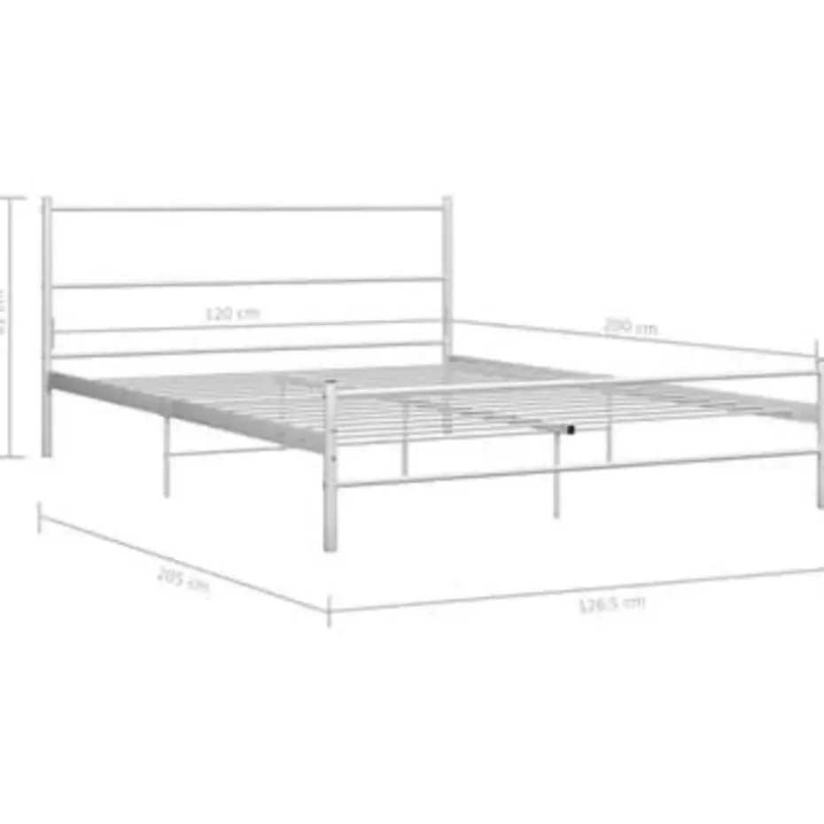 vidaXL - Metalen bed frame - Wit - 120x200 cm