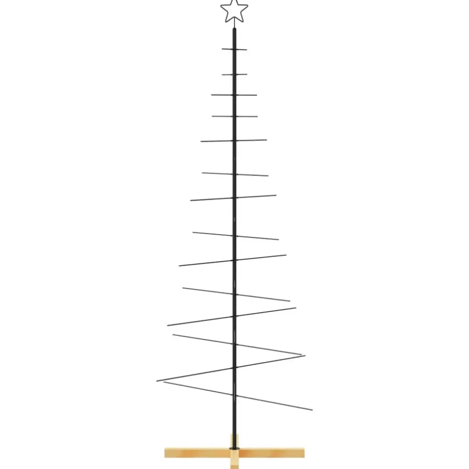 vidaXL - Metalen Kerstboom - Zwart - 180 cm