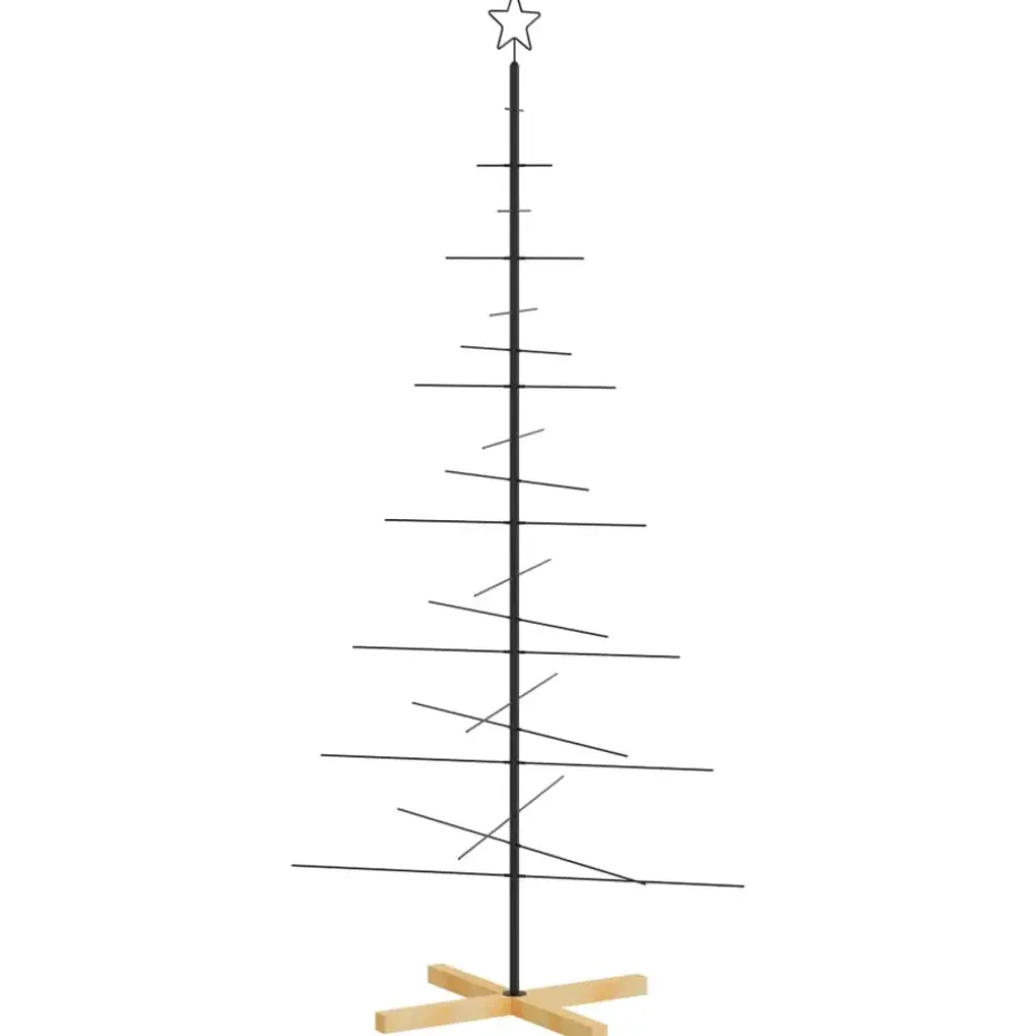 vidaXL - Metalen Kerstboom - Zwart - 180 cm