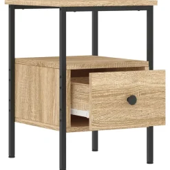 vidaXL - Nachtkastje - Bruin - Bewerkt hout - 2 stuks