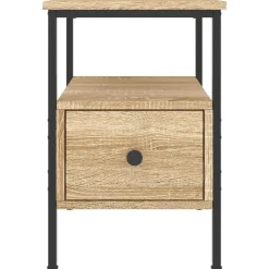 vidaXL - Nachtkastje - Bruin - Bewerkt hout - 2 stuks