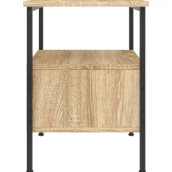 vidaXL - Nachtkastje - Bruin - Bewerkt hout - 2 stuks