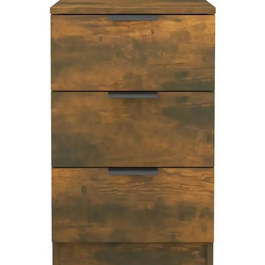 vidaXL - Nachtkastje - Bruin - Bewerkt hout - 2 stuks