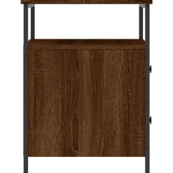 vidaXL - Nachtkastje - Bruin - Bewerkt hout