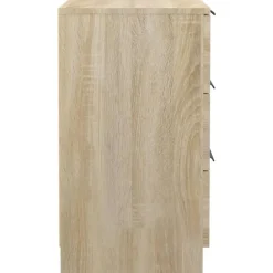 vidaXL - Nachtkastje - Bruin - Bewerkt hout - 2 stuks