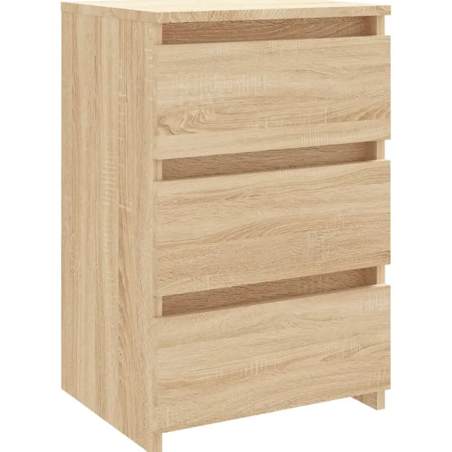 vidaXL - Nachtkastje - Bruin - Bewerkt hout - 2 stuks