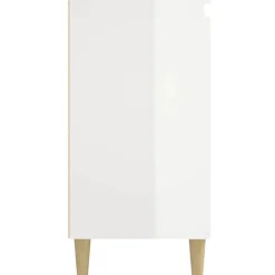 vidaXL - Nachtkastje - Hoogglans wit - Bewerkt hout - 40 x 35 x 70 cm