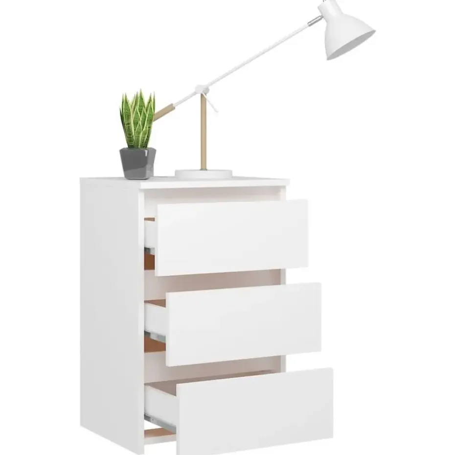vidaXL - Nachtkastje - Wit - Bewerkt hout - 2 stuks