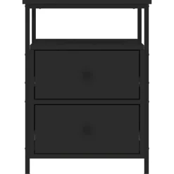 vidaXL - Nachtkastje - Zwart - Bewerkt hout - 2 stuks