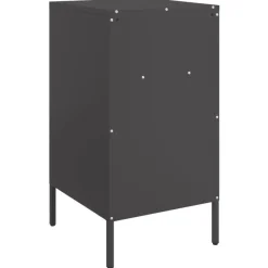 vidaXL - Nachtkastje - Zwart - Staal - 2 stuks