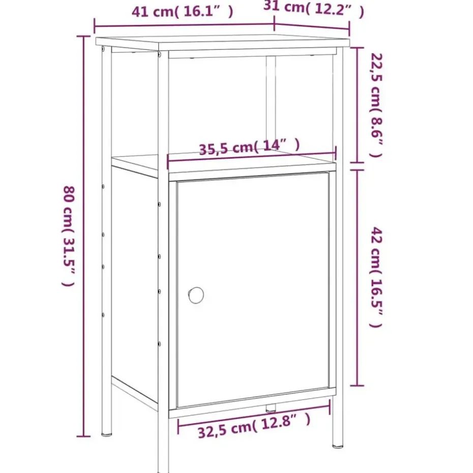 vidaXL - Nachtkastje - Zwart - Bewerkt hout - 2 stuks