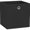 vidaXL - Opbergbox - Zwart - Stof - 4 stuks