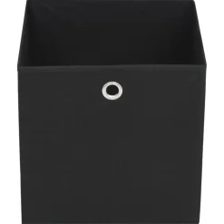 vidaXL - Opbergbox - Zwart - Stof - 4 stuks