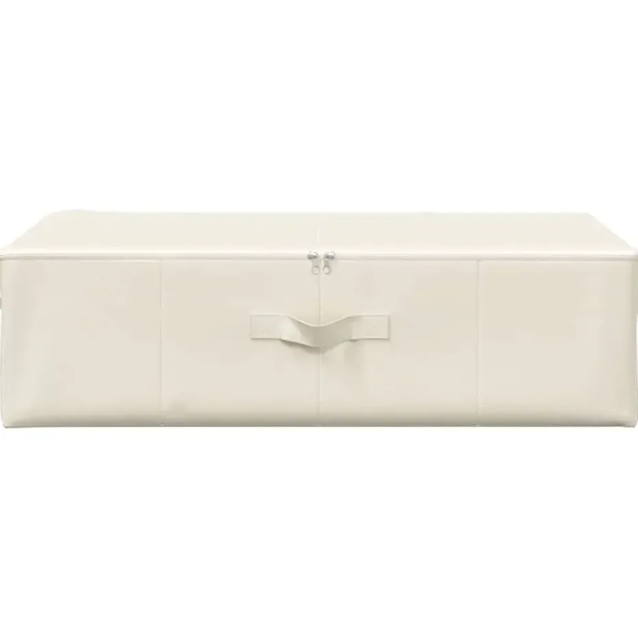 vidaXL - Opbergbox Opbergboxen - Crème - Stof - 2 stuks