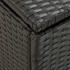 vidaXL - Opbergcontainer Voor Buiten - Zwart - Poly rattan - 100 x 50 x 50 cm
