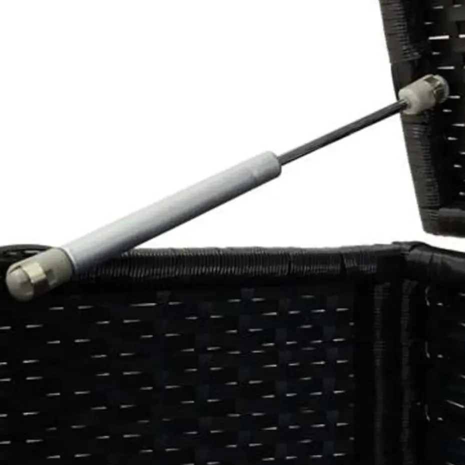 vidaXL - Opbergcontainer Voor Buiten - Zwart - Poly rattan - 100 x 50 x 50 cm