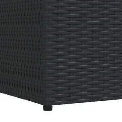 vidaXL - Opbergcontainer Voor Buiten - Zwart - Poly rattan