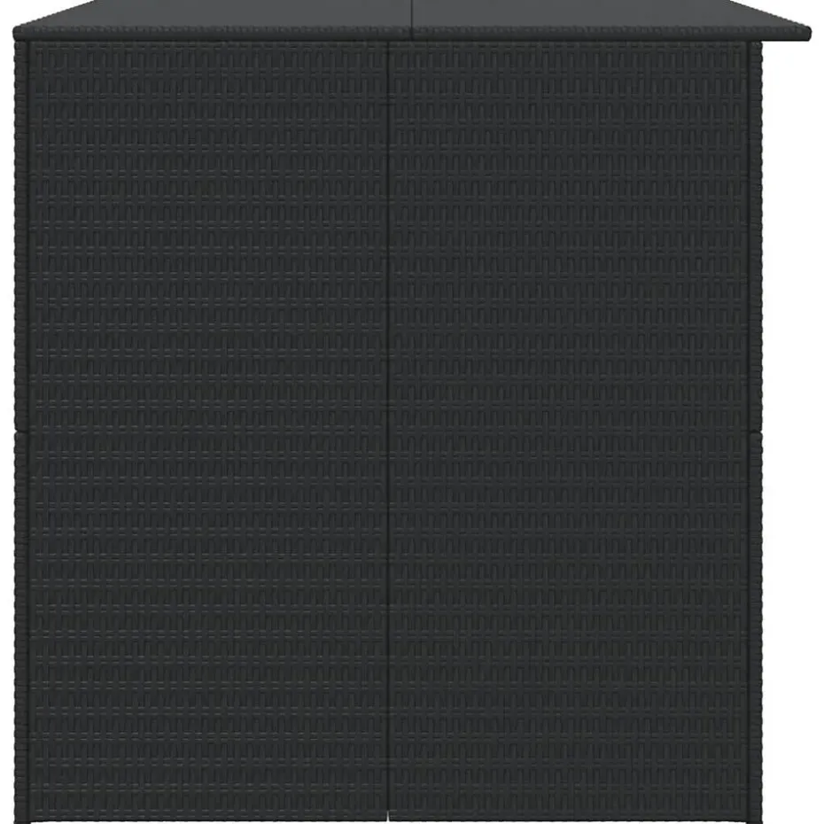 vidaXL - Opbergcontainer Voor Buiten - Zwart - Poly rattan