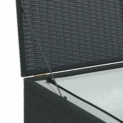 vidaXL - Opbergcontainer Voor Buiten - Zwart - Poly rattan