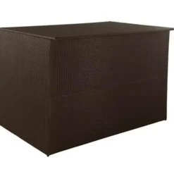 vidaXL - Opbergcontainer Voor Buiten - Bruin - Poly rattan