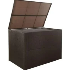 vidaXL - Opbergcontainer Voor Buiten - Bruin - Poly rattan