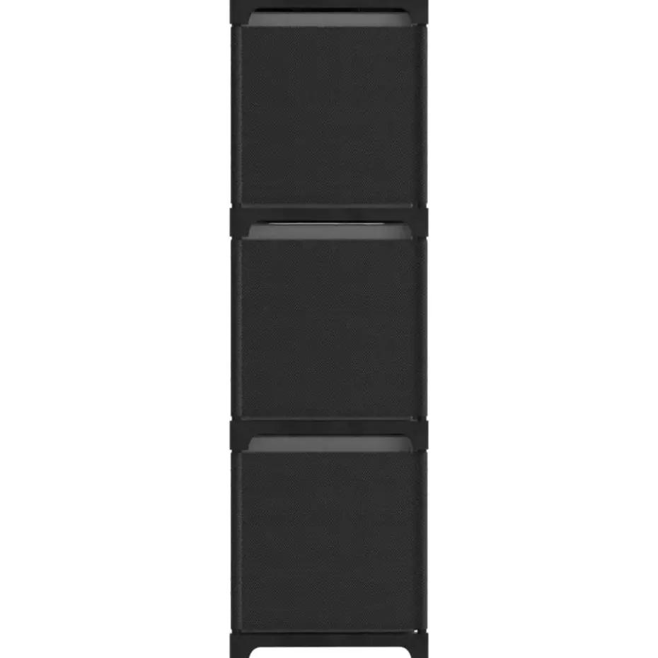 vidaXL - Opbergkast - Zwart - Stof - 9-vaks