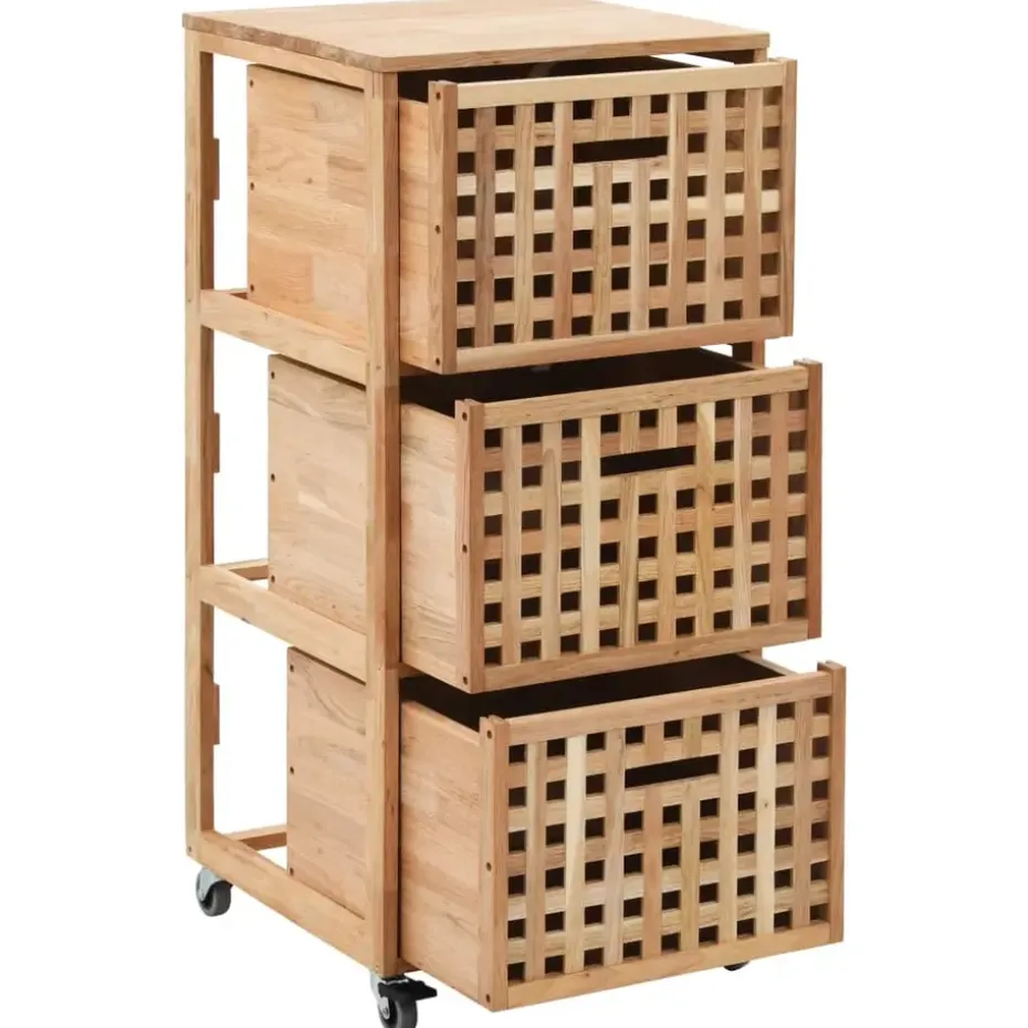 vidaXL - Opbergkastje - Bruin - Hout