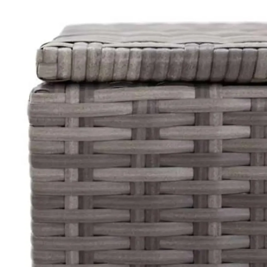 vidaXL - Opbergkist - Grijs - Poly rattan
