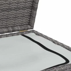 vidaXL - Opbergkist - Grijs - Poly rattan