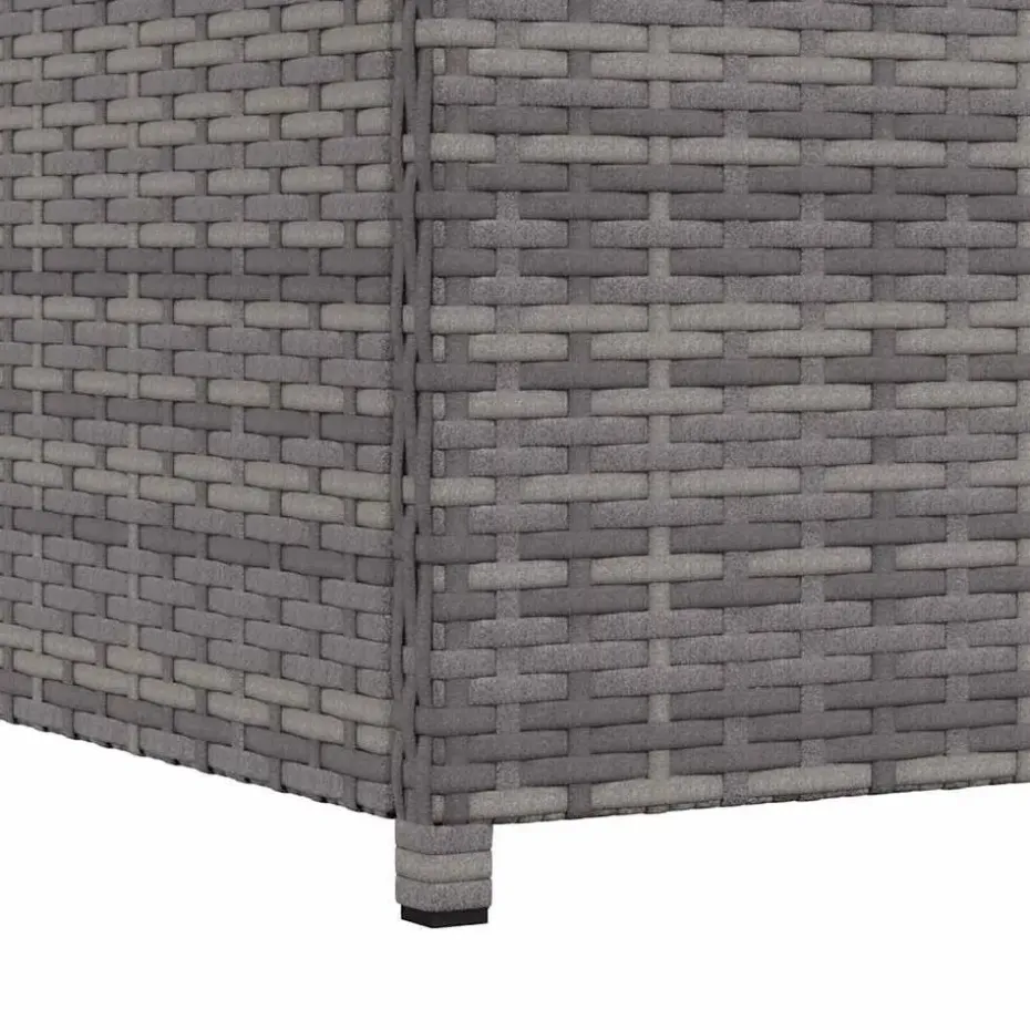 vidaXL - Opbergkist - Grijs - Poly rattan