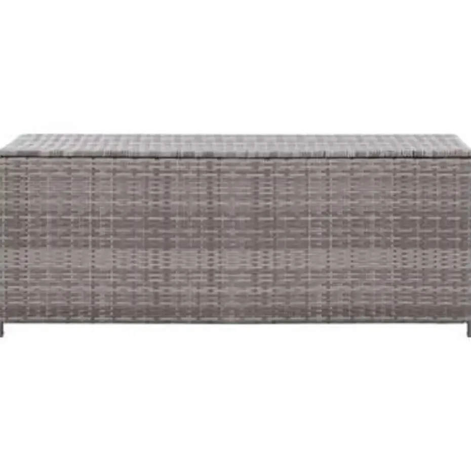 vidaXL - Opbergkist - Grijs - Poly rattan