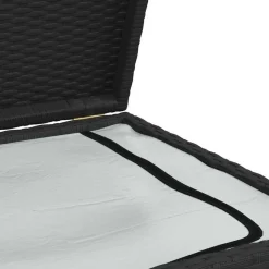 vidaXL - Opbergkist - Zwart - Poly rattan