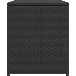 vidaXL - Opbergkist - Zwart - Poly rattan