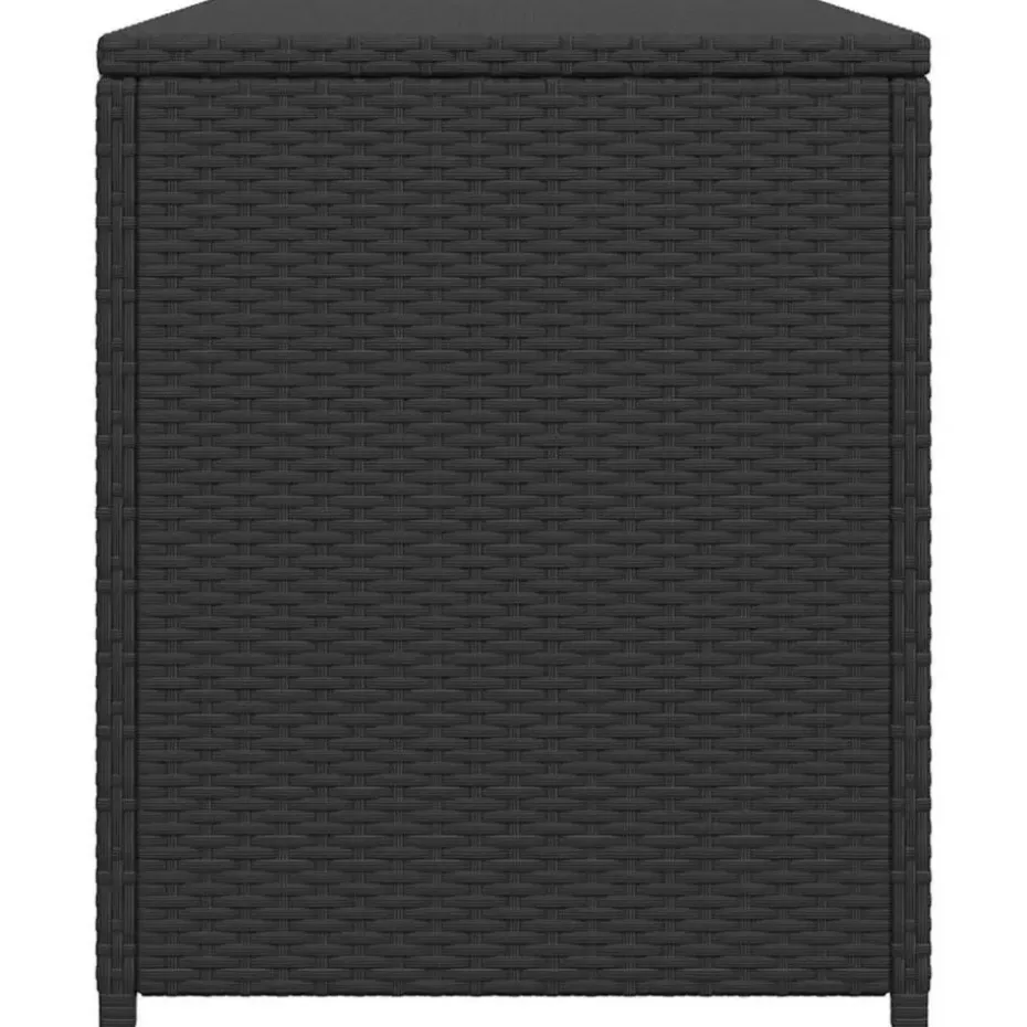 vidaXL - Opbergkist - Zwart - Poly rattan