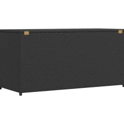 vidaXL - Opbergkist - Zwart - Poly rattan