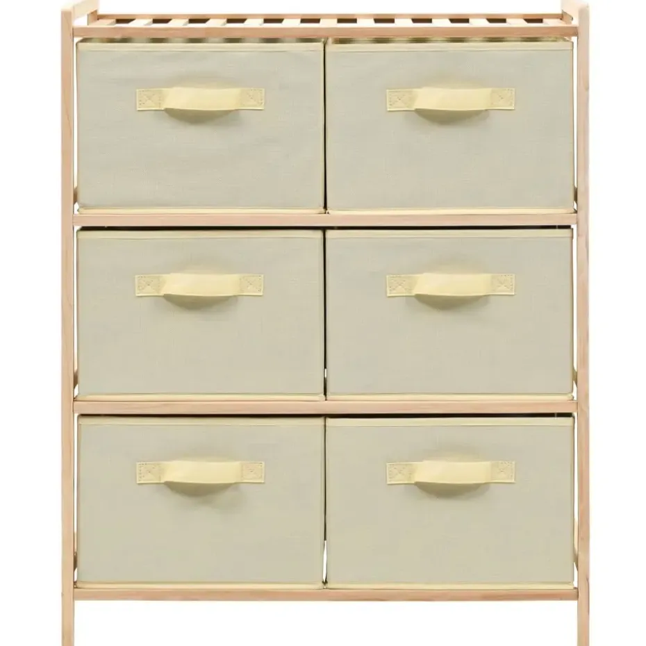 vidaXL - Opbergmeubel - Beige - Hout