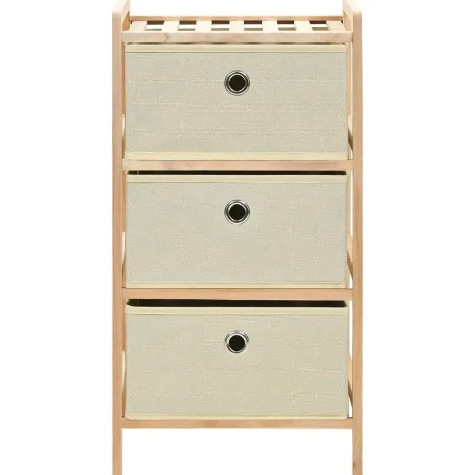 vidaXL - Opbergmeubel - Beige - Hout