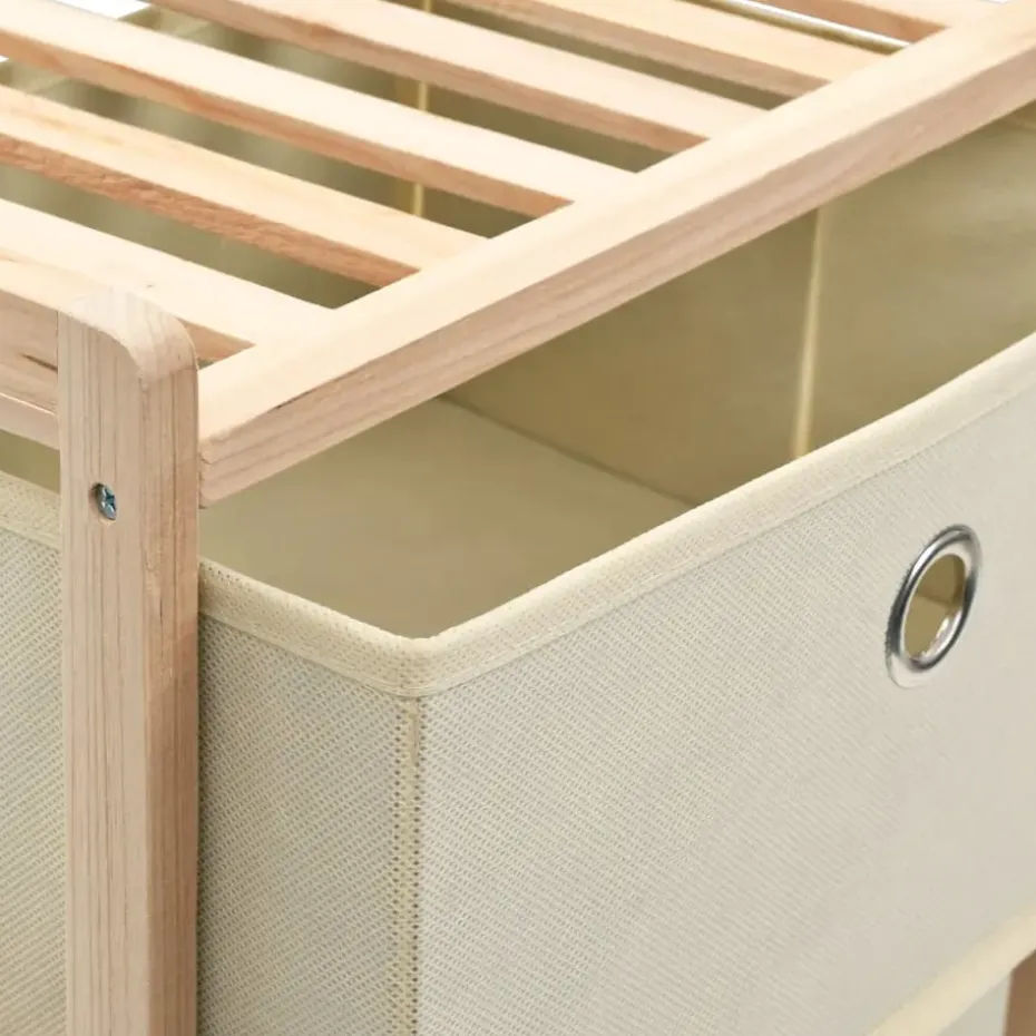 vidaXL - Opbergmeubel - Beige - Hout