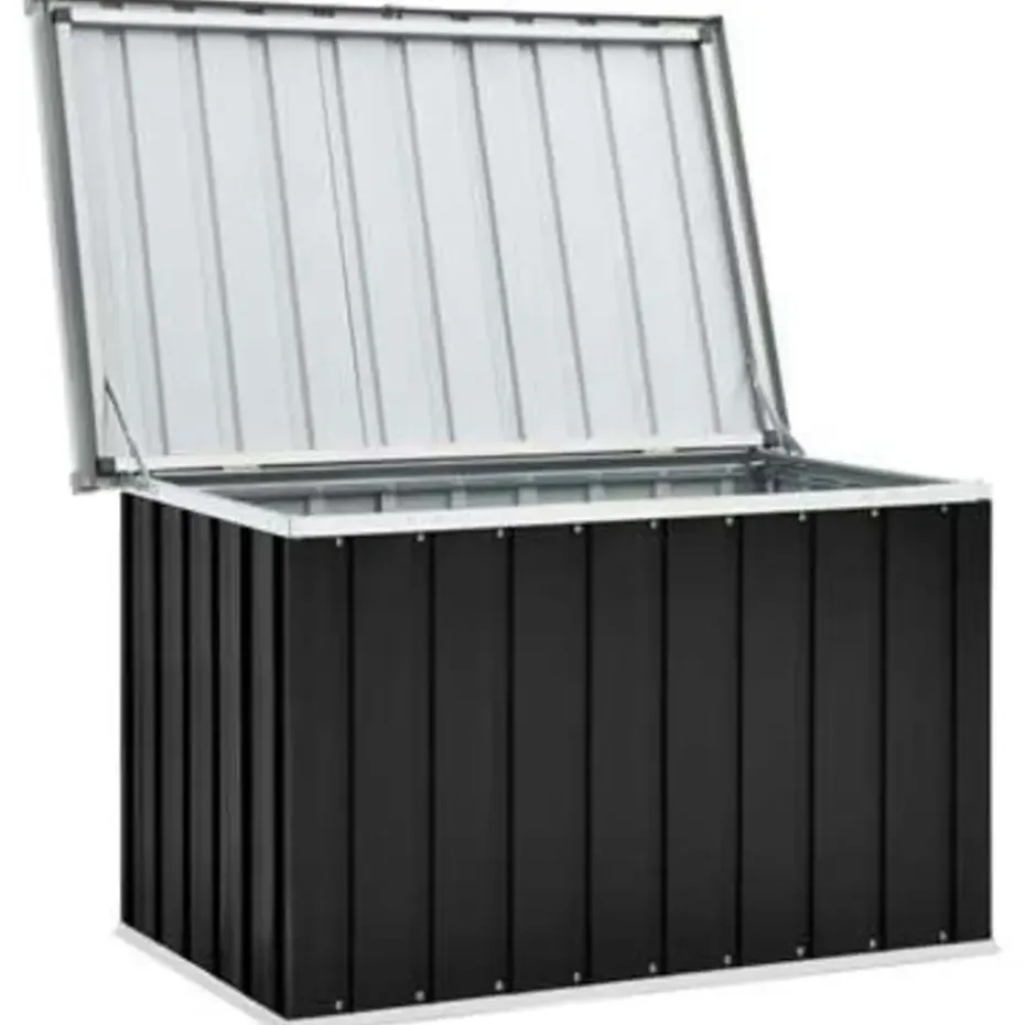 vidaXL - Opslagkist - Antraciet - Staal - 109 x 67 x 65 cm