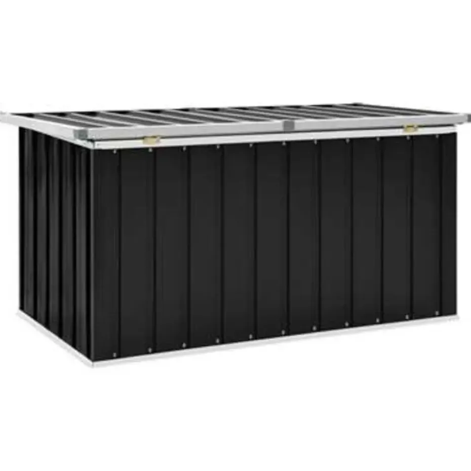 vidaXL - Opslagkist - Antraciet - Staal - 129 x 67 x 65 cm
