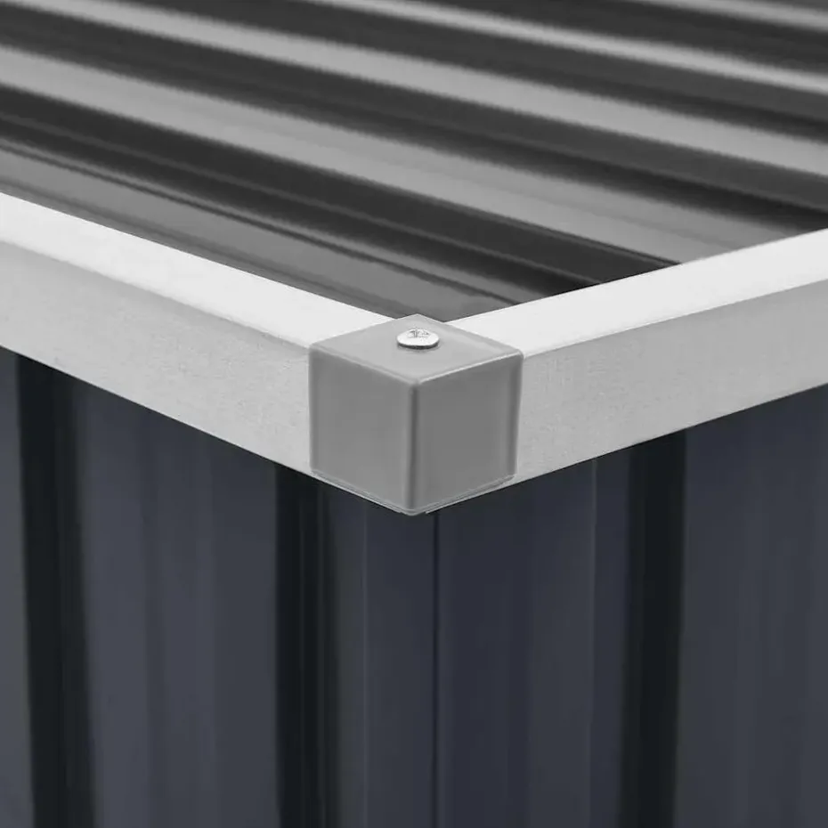 vidaXL - Opslagkist - Antraciet - Staal - 129 x 67 x 65 cm