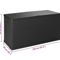 vidaXL - Opslagkist - Antraciet - Kunststof