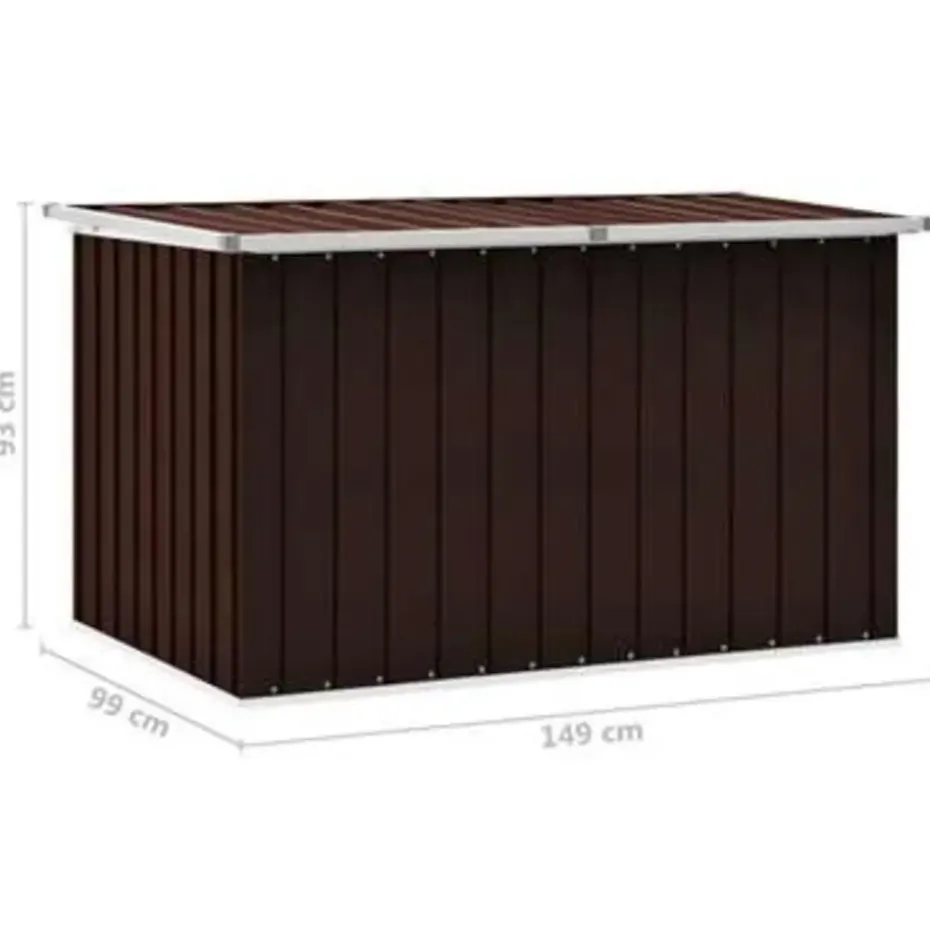 vidaXL - Opslagkist - Bruin - Staal - 149 x 99 x 93 cm