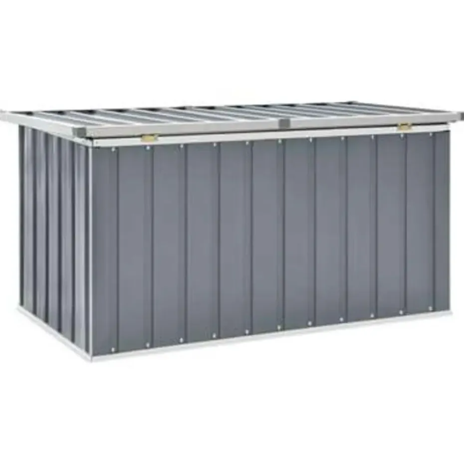 vidaXL - Opslagkist - Grijs - Staal - 129 x 67 x 65 cm